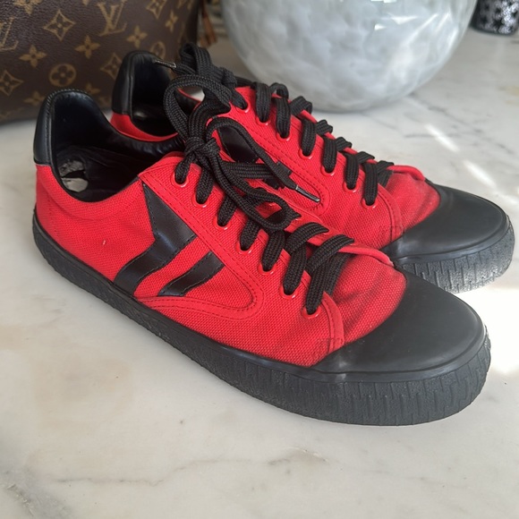 CELINE red canvas sneakers, Size 40 - Picture 5 of 11